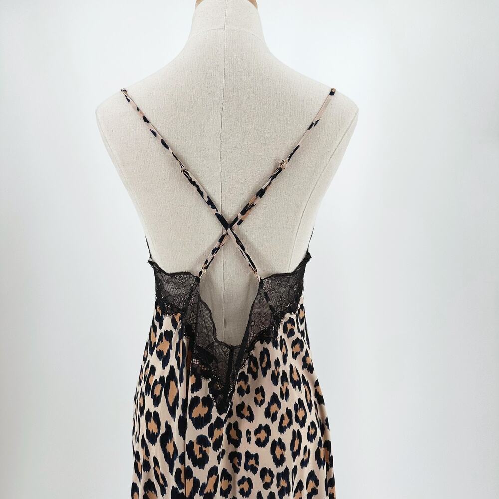 Victoria's Secrets Cheetah Leopard Print Slip Dress Large Indie‎ Romantic Grunge - Picture 6 of 11